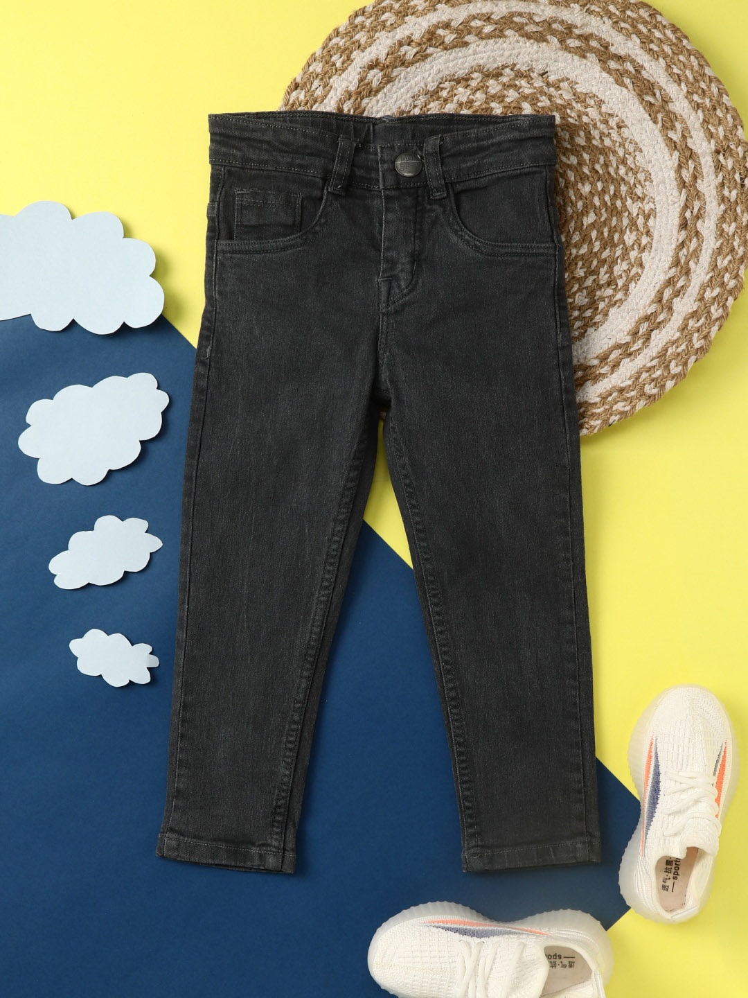

V-Mart Boys Clean Look Cotton Jeans, Grey