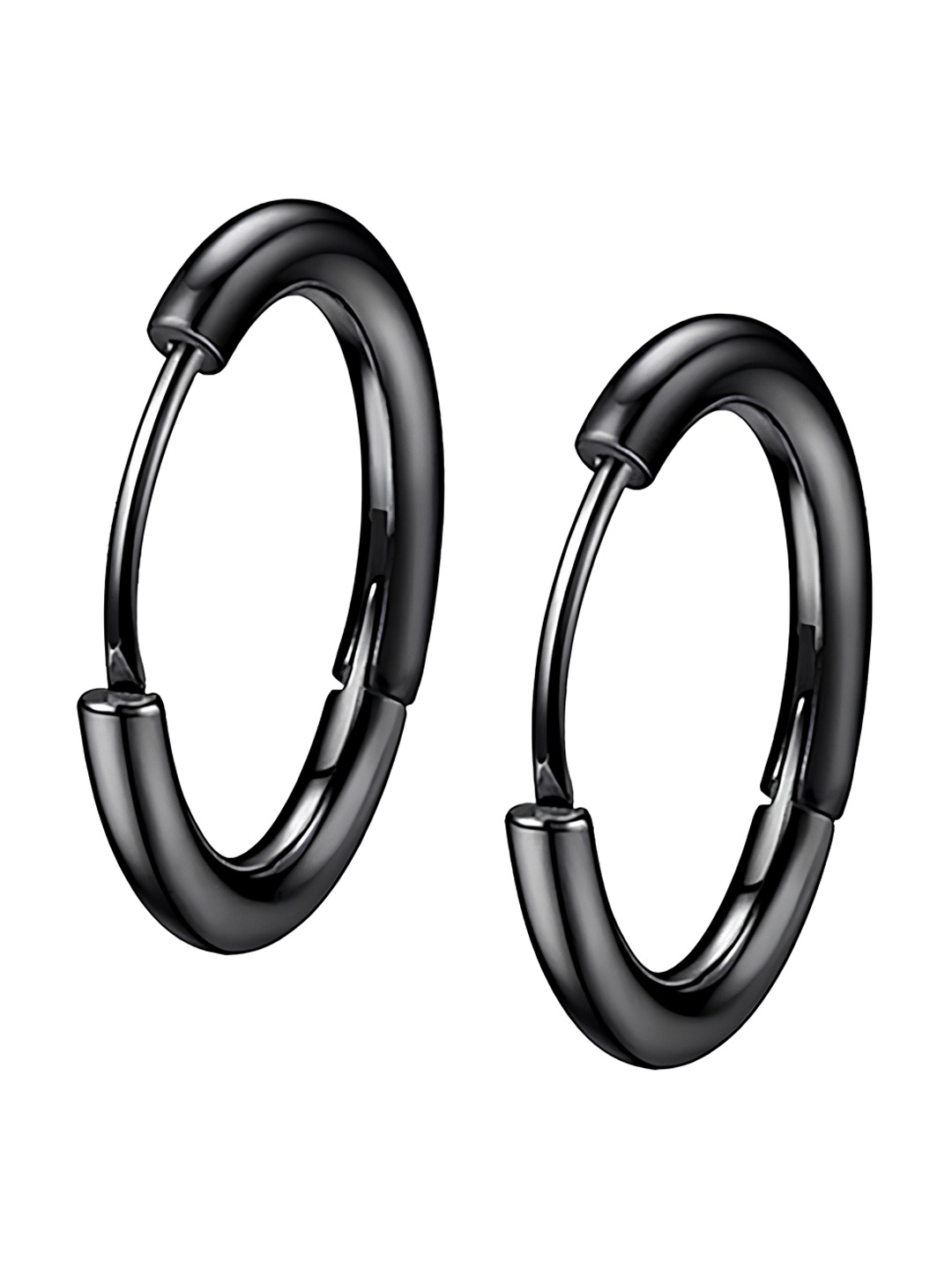 

KARISHMA KREATIONS Circular Hoop Earrings, Black