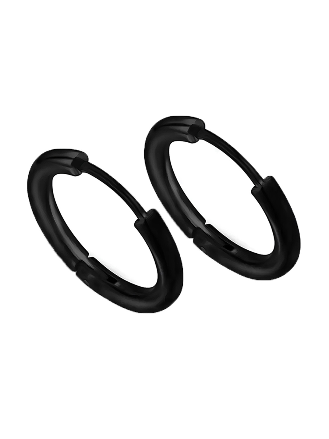 

KARISHMA KREATIONS Stainless Steel Hoop Earrings, Black
