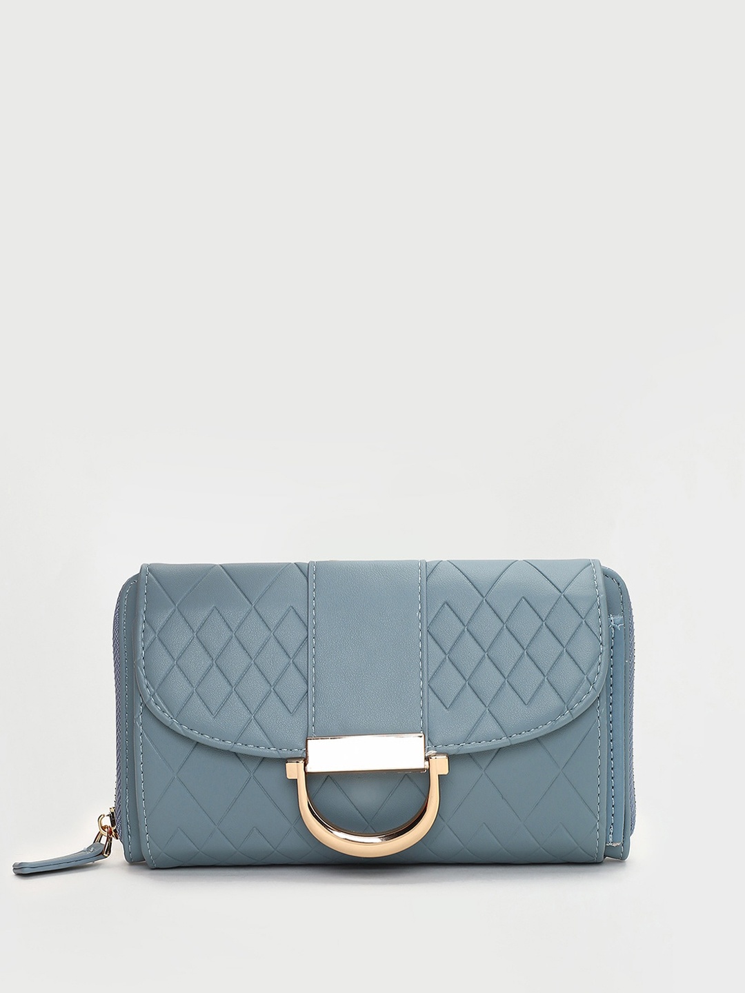 

CODE by Lifestyle Textured Structured Sling Bag, Blue