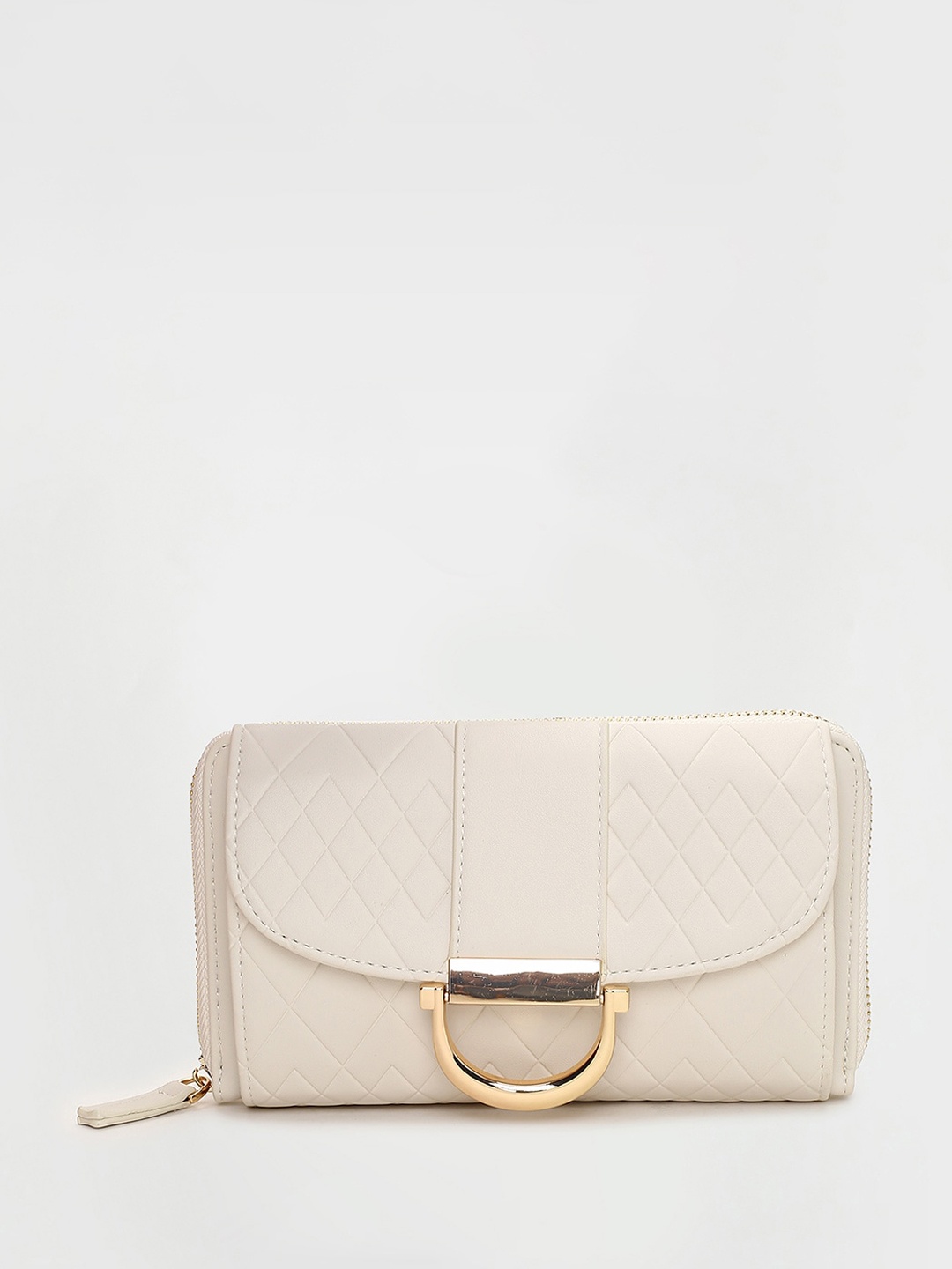

CODE by Lifestyle Textured Structured Sling Bag, Off white