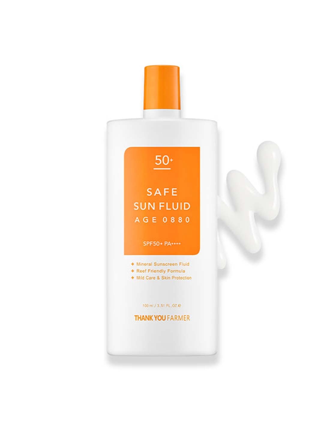 

Thank You Farmer Safe Sun Fluid Age 0880 SPF 50+ PA++++ For Soothing & Moisturizing- 100ml, White