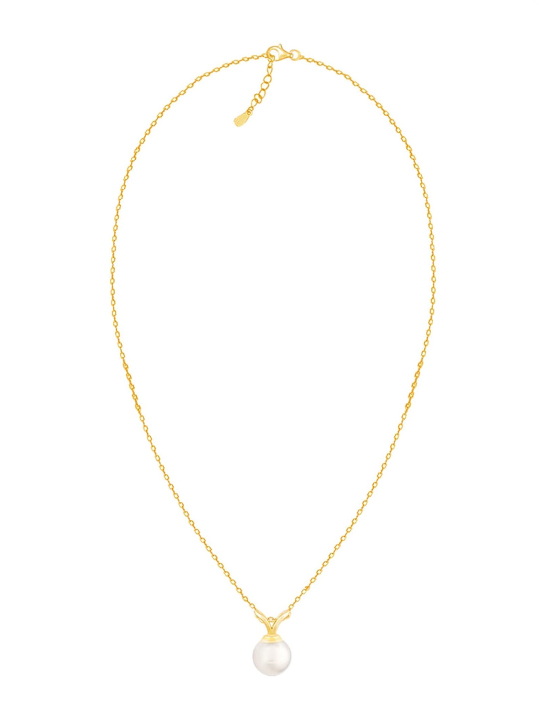 

GIVA Gold-Plated Pearl Beaded Necklace & Earrings
