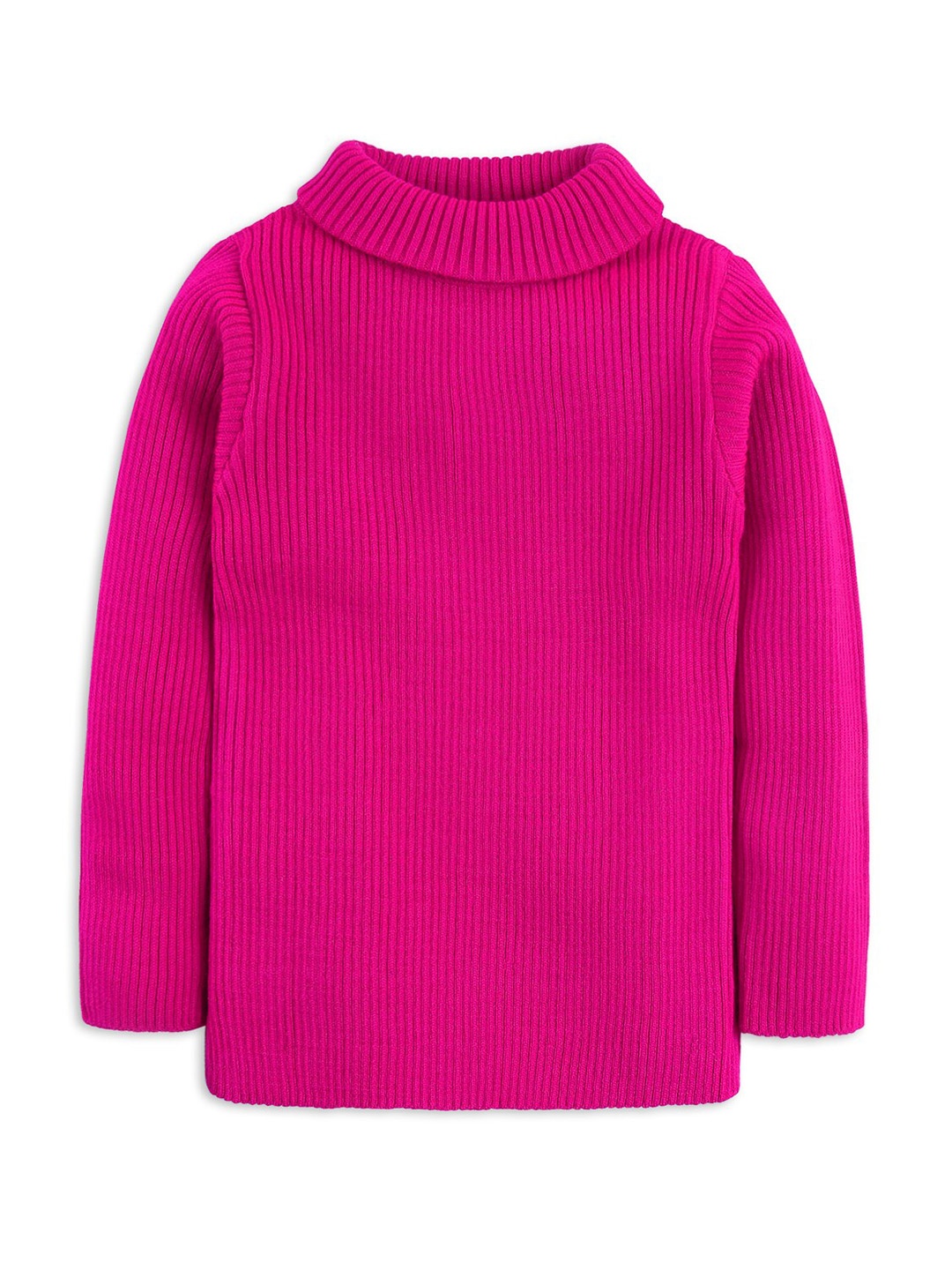 

RVK Kids Ribbed Turtle Neck Pullover Sweater, Pink