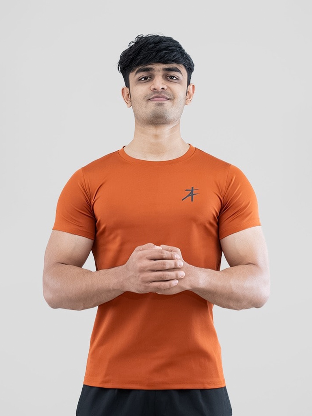 Athflex Round Neck T-shirt, Rust