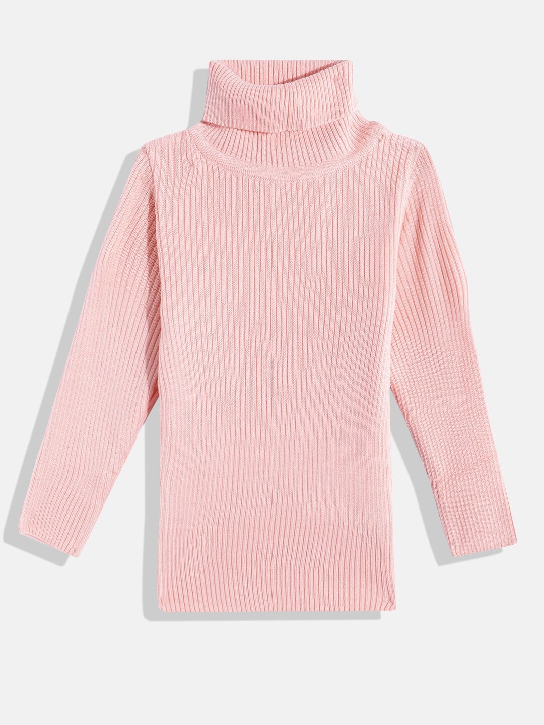

RVK Kids Ribbed Turtle Neck Acrylic Pullover, Peach