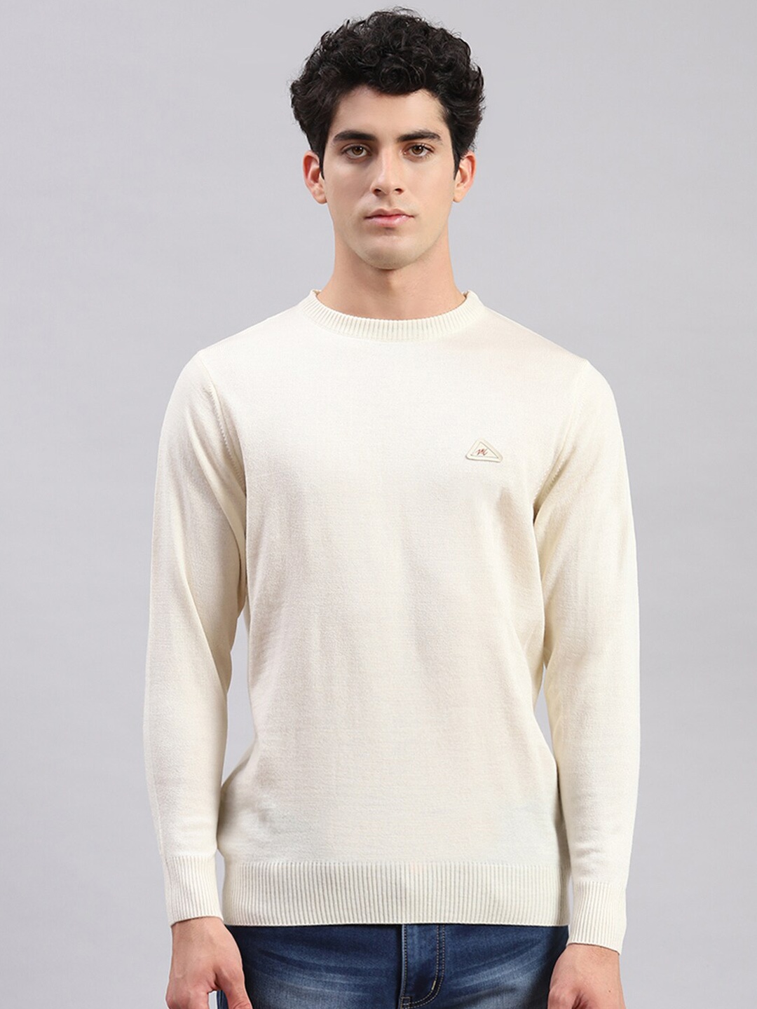 

Monte Carlo Round Neck Pullover, Cream