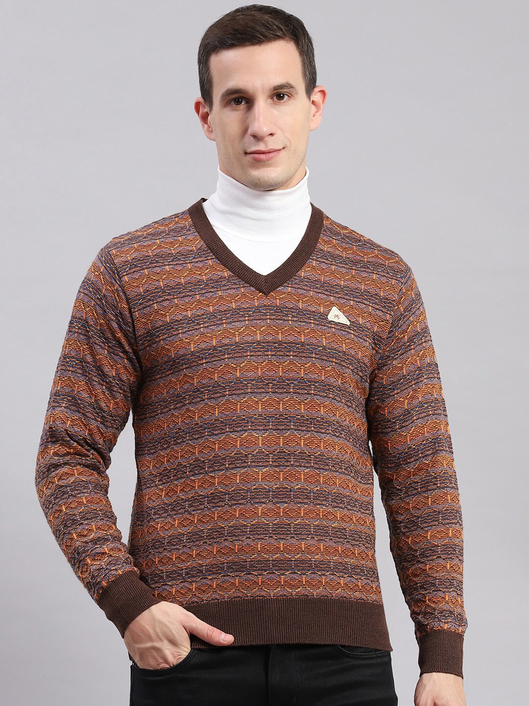 

Monte Carlo Cable Knit Woollen Pullover, Brown