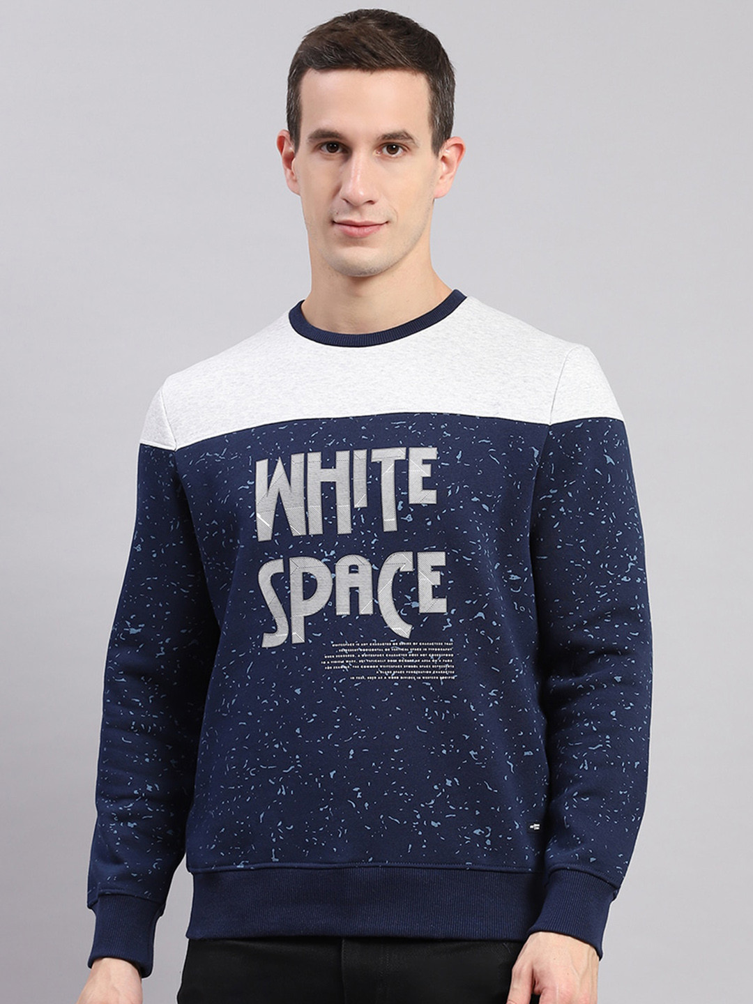 

Monte Carlo Typography Printed Pullover Sweatshirt, Blue