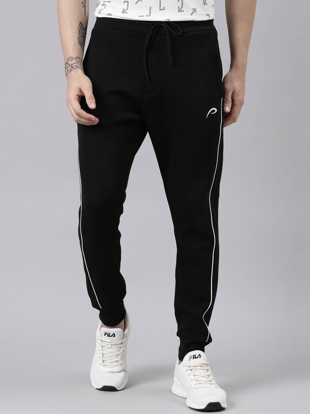 

Proline Men Regular Fit Mid-rise Cotton Joggers, Black