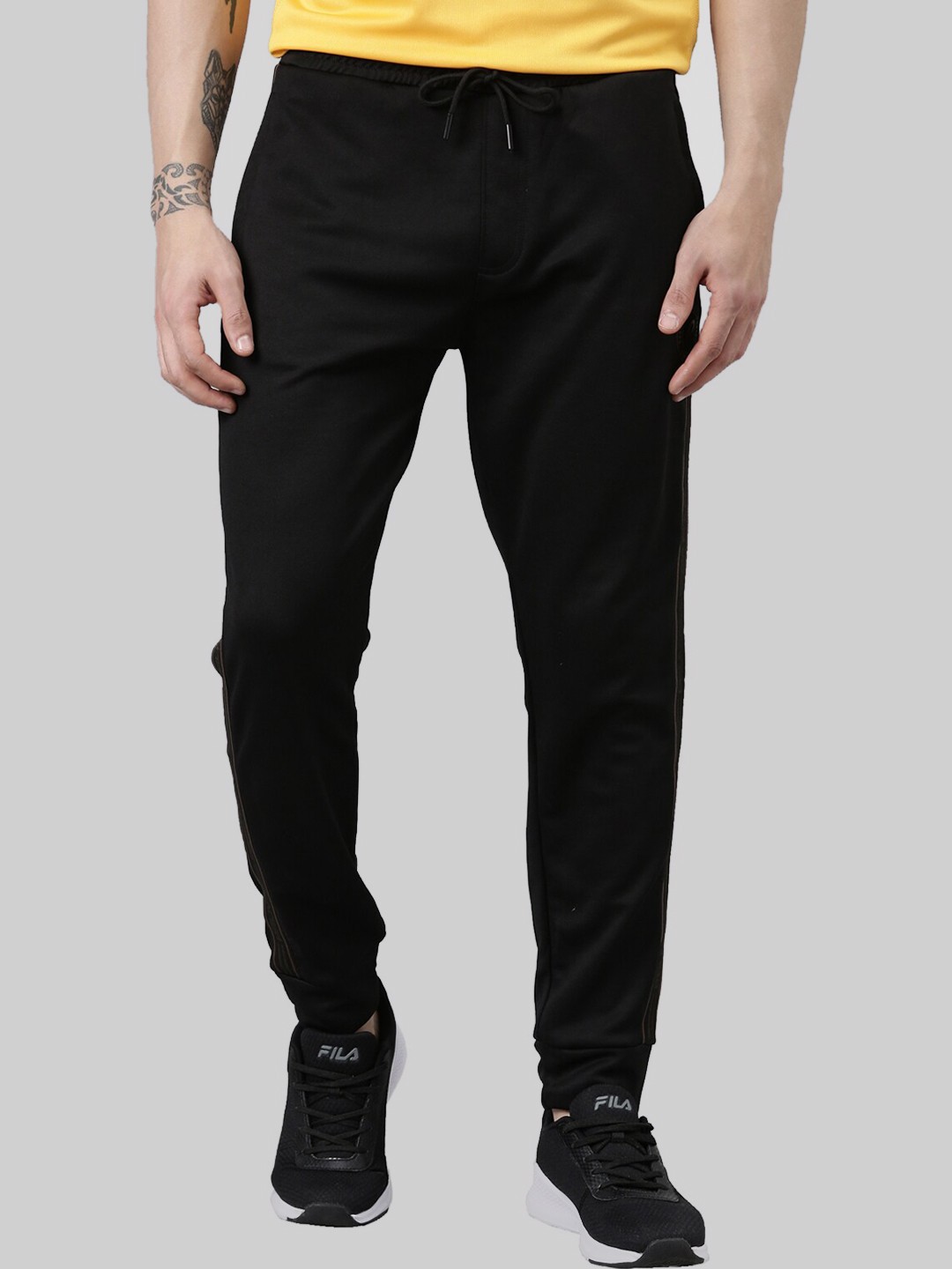 

Proline Men Regular Fit Mid-rise Cotton Joggers, Black