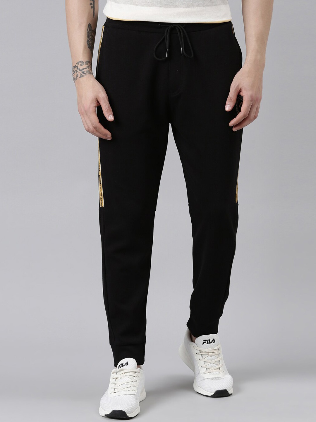 

Proline Men Regular Fit Mid-rise Cotton Joggers, Black