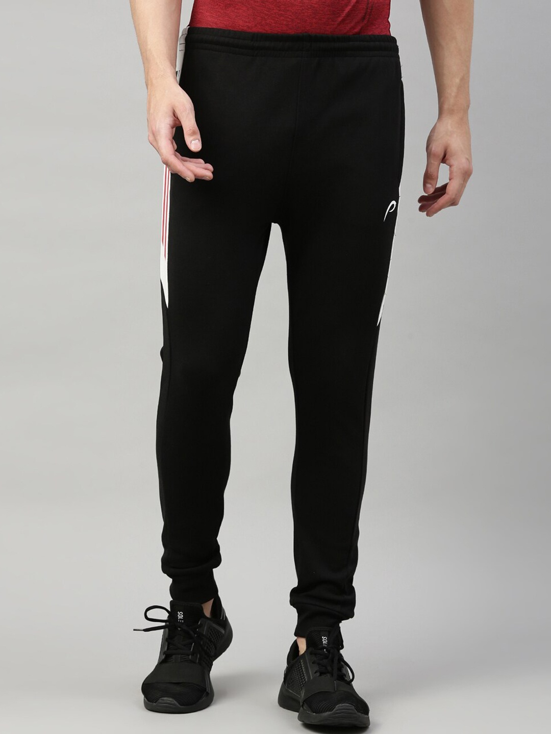 

Proline Men Regular Fit Mid-Rise Cotton Joggers, Black