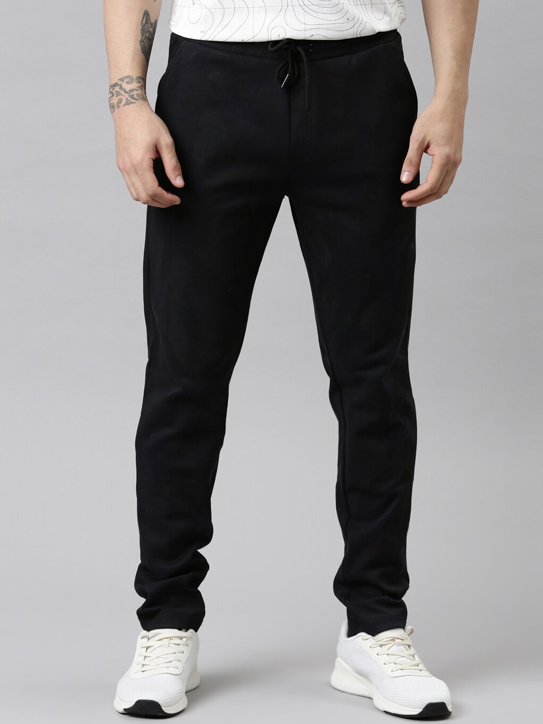 

Proline Men Regular Fit Mid-Rise Track Pants, Black