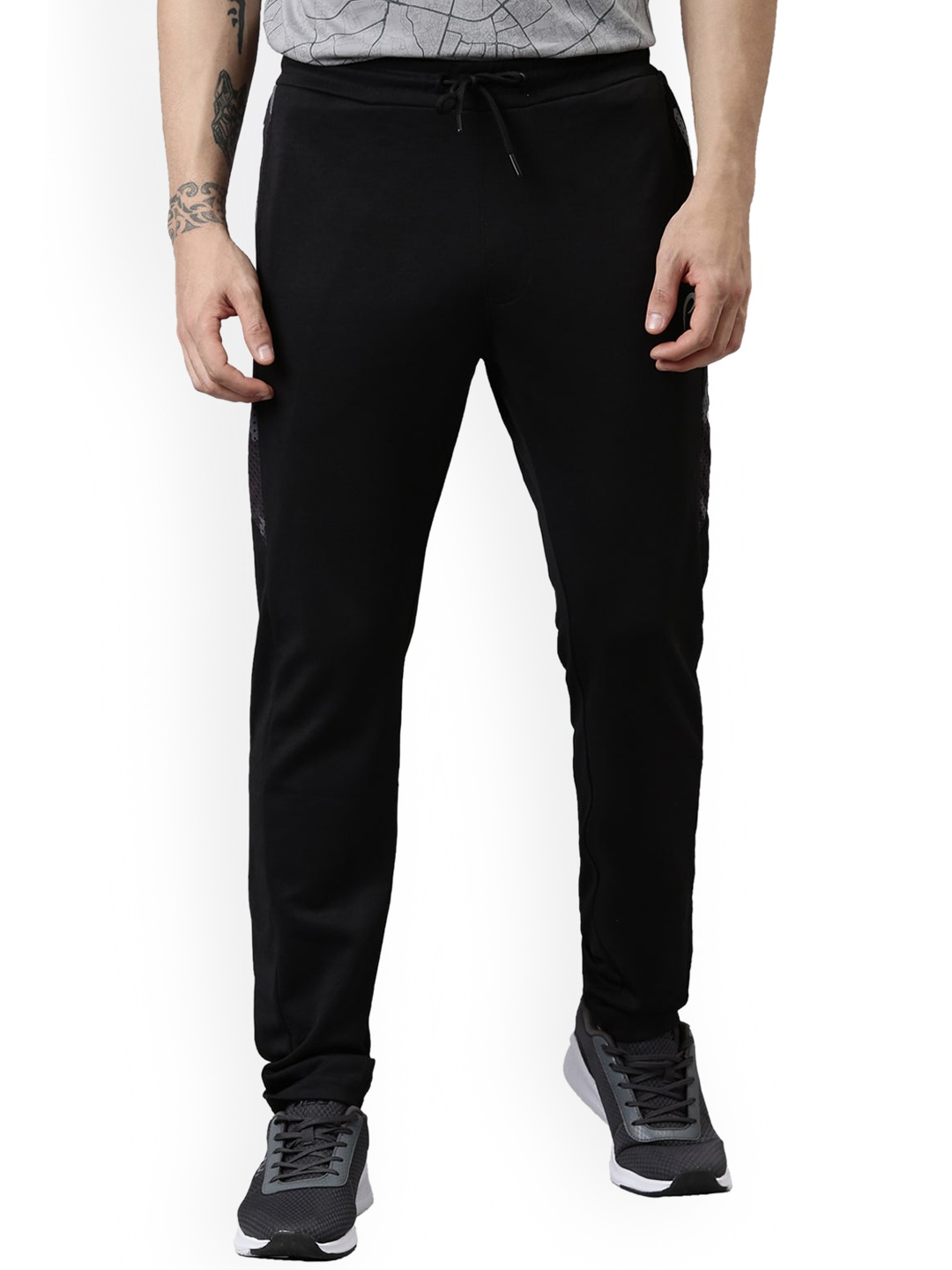 

Proline Men Regular Fit Mid-Rise Track Pants, Black