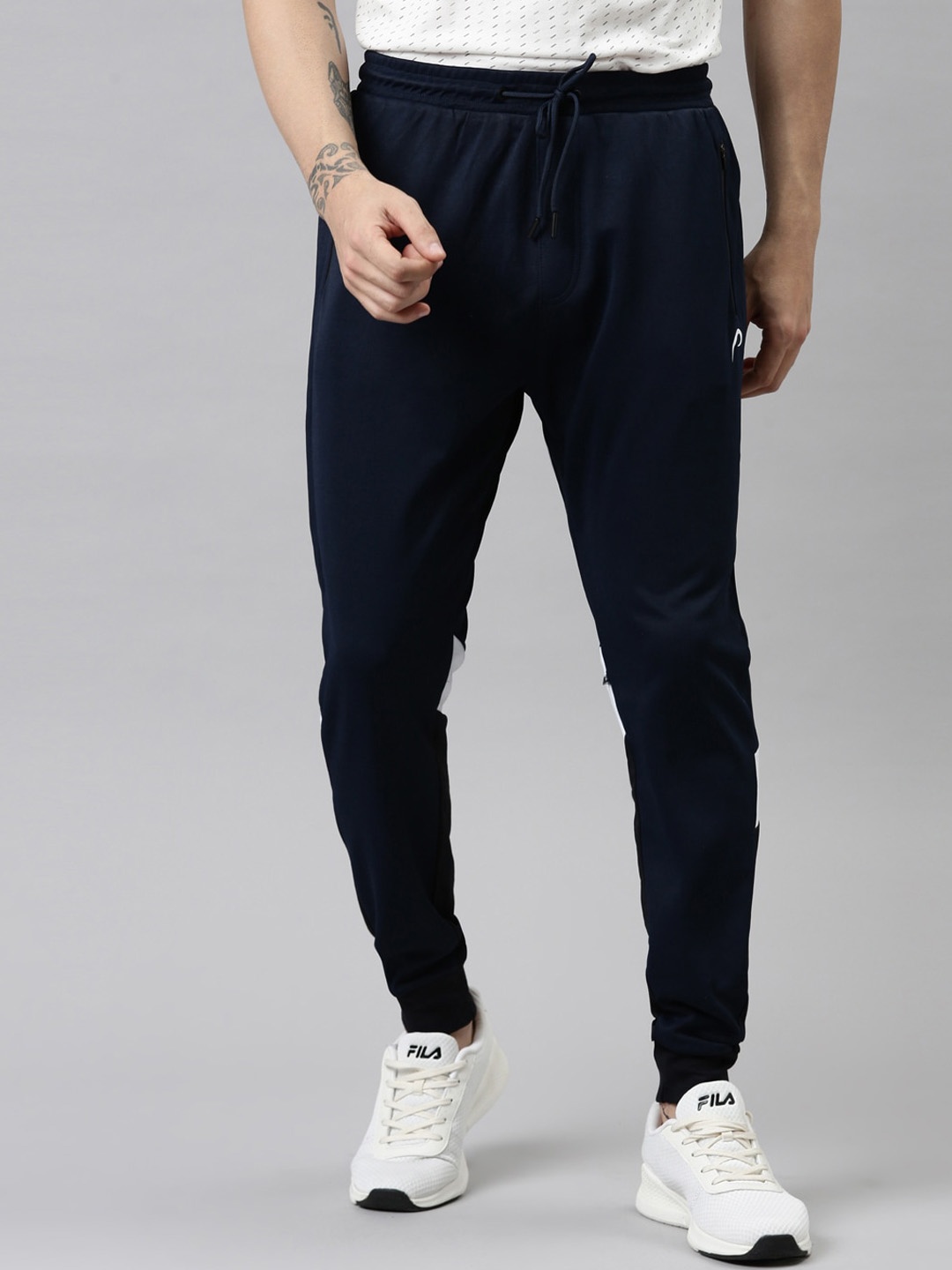 

Proline Men Regular Fit Mid-Rise Joggers, Navy blue