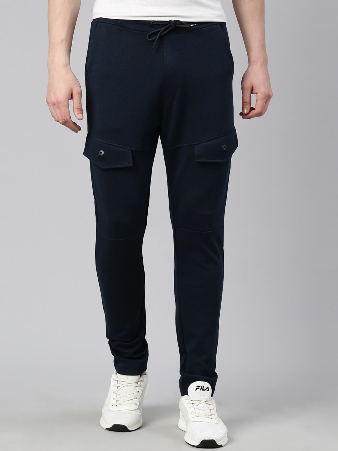 

Proline Men Regular Fit Mid-Rise Cotton Track Pant, Navy blue