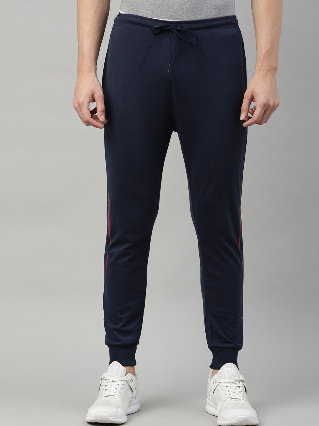 

Proline Men Cotton Mid-Rise Joggers, Navy blue