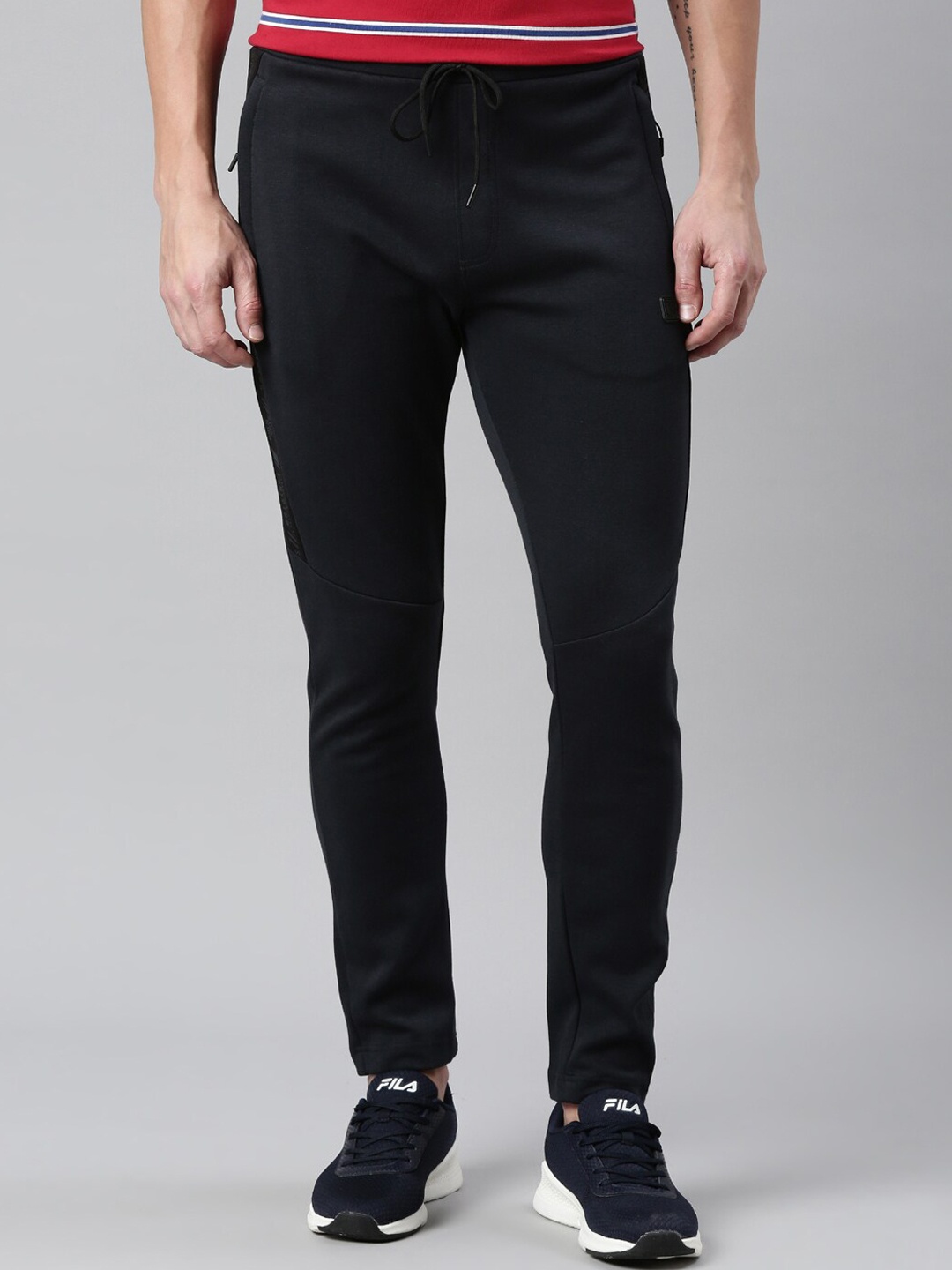 

Proline Men Cotton Mid-Rise Track Pants, Navy blue