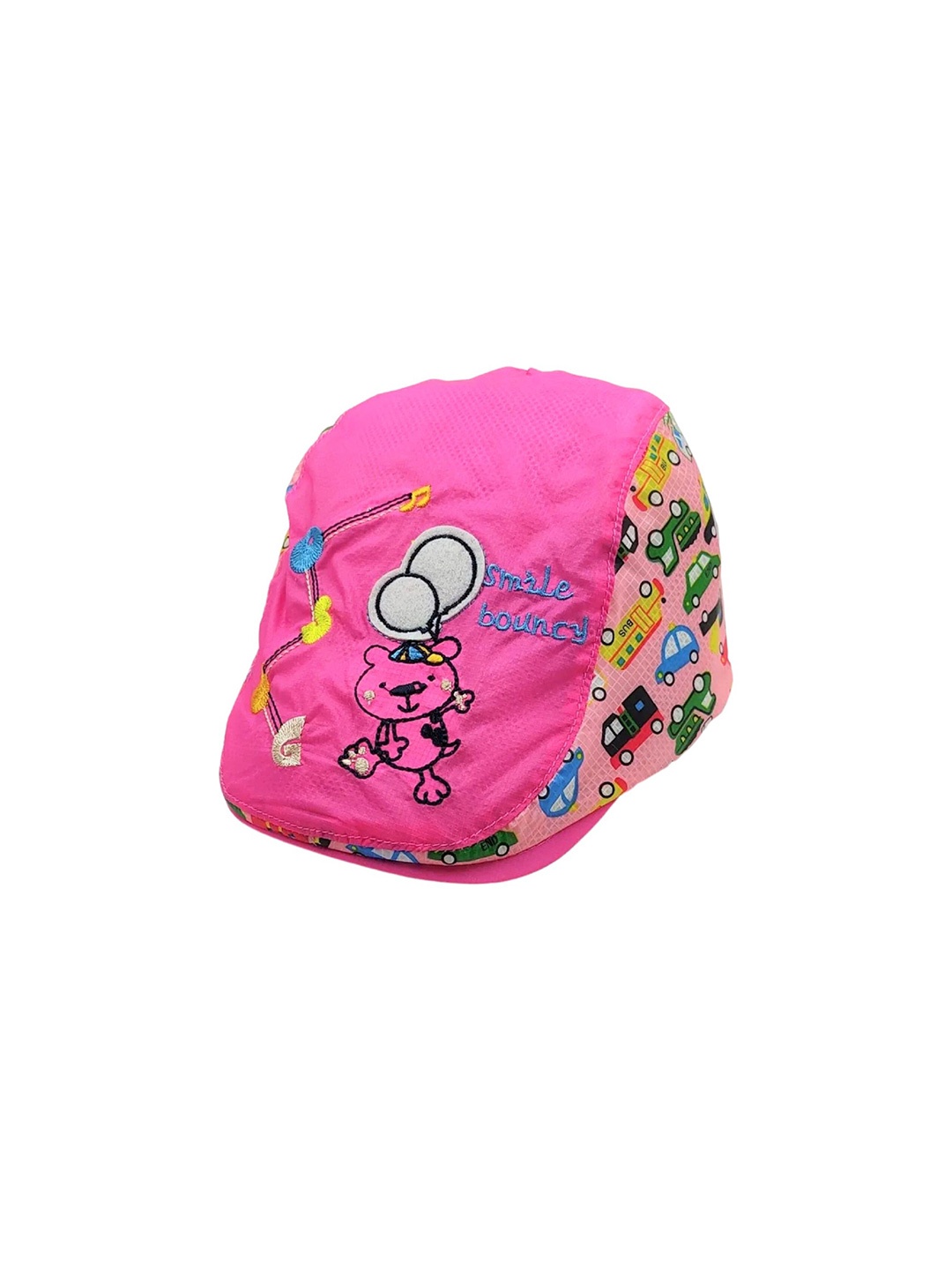 Zacharias Kids Embroidered Ascot Cap, Pink