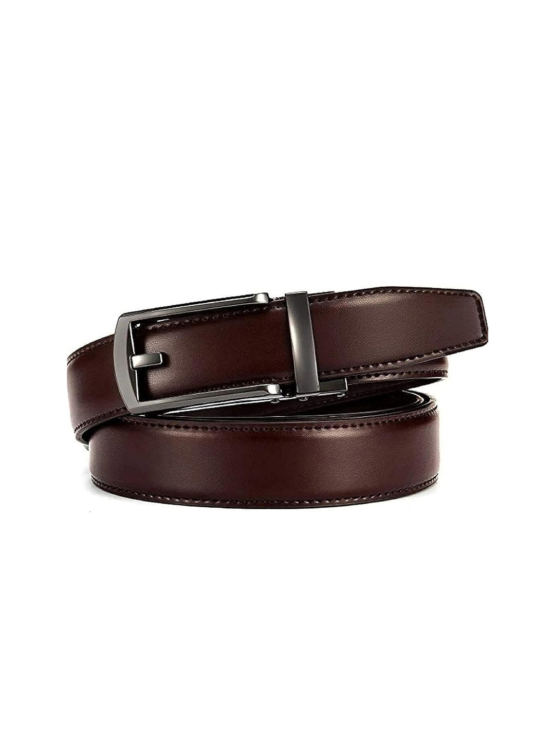 

Zacharias Textured Wide Leather Belt, Brown