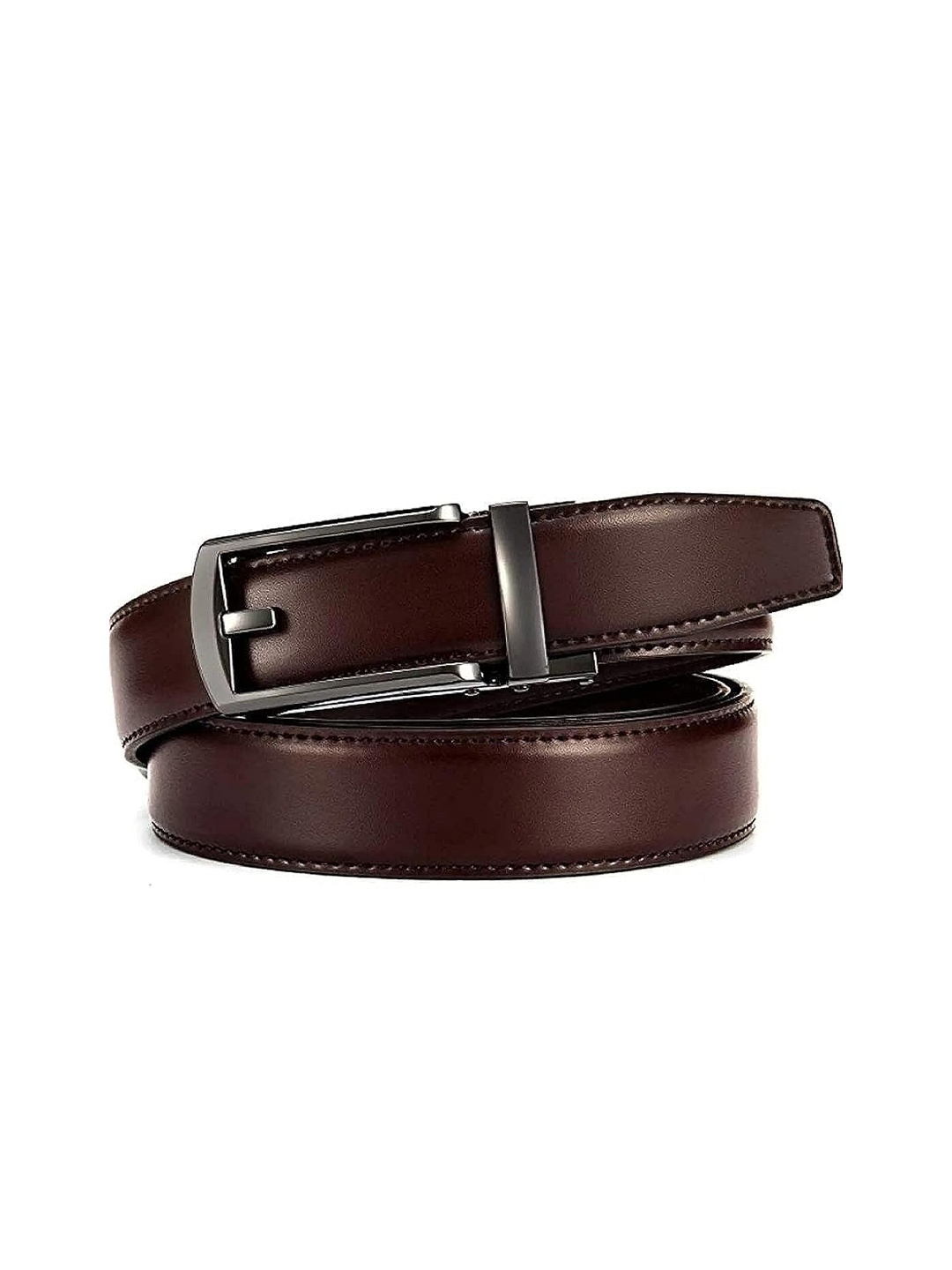 

Zacharias Textured Slim Leather Belt, Brown