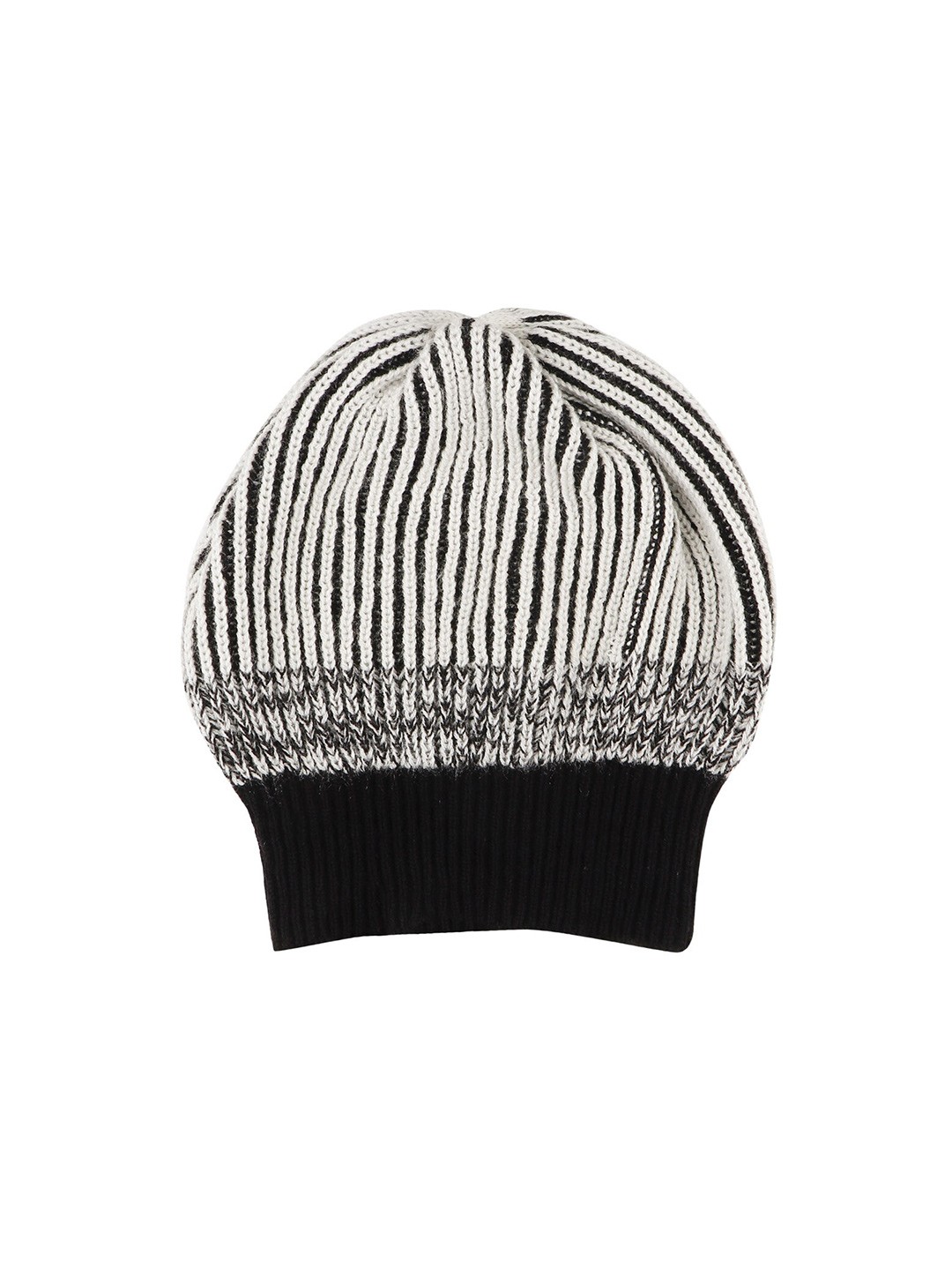 

Bharatasya Men Self Design Acrylic Woollen Beanie, Black