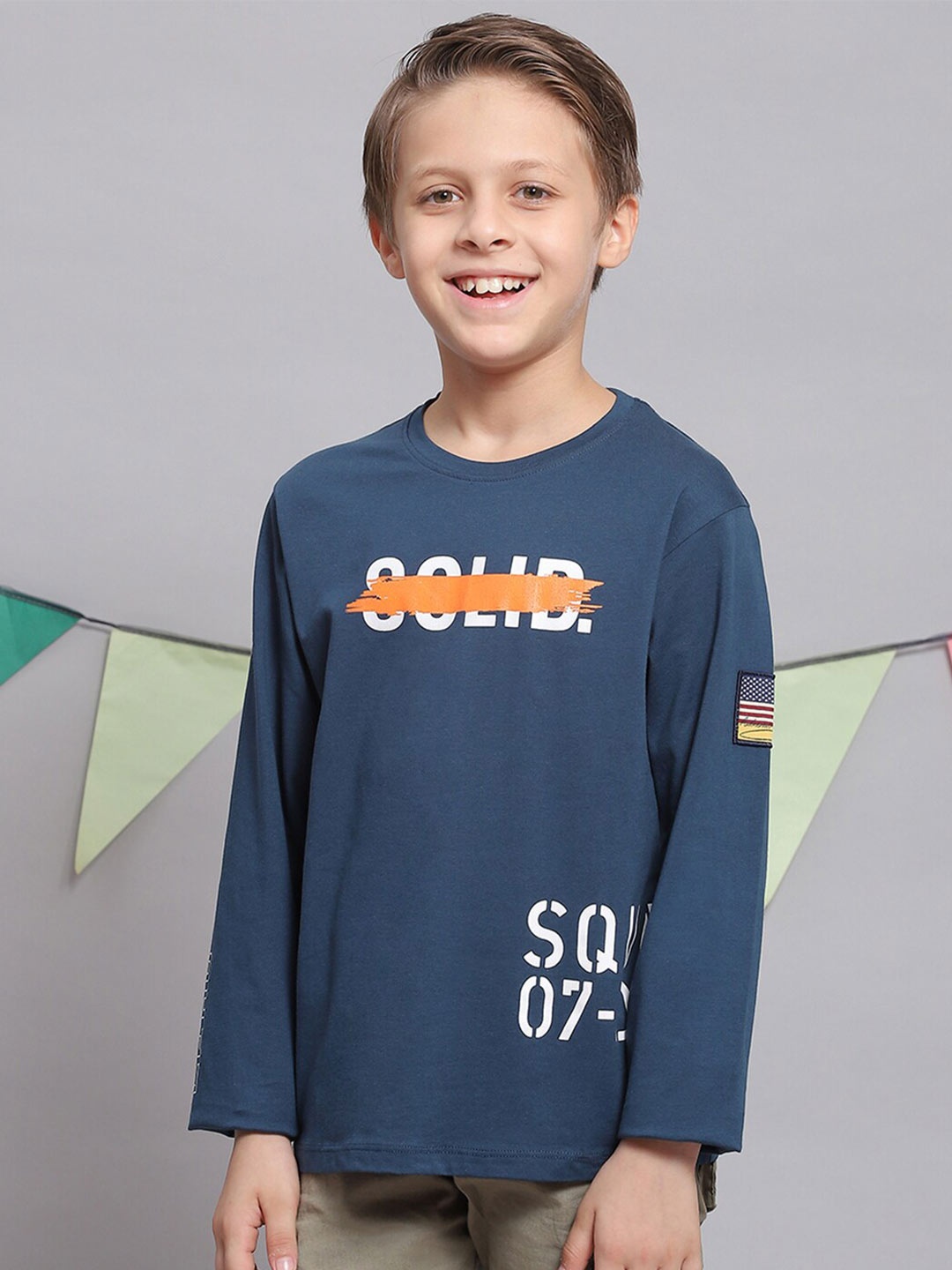

Monte Carlo Boys Typography Printed Pure Cotton T-Shirt, Teal