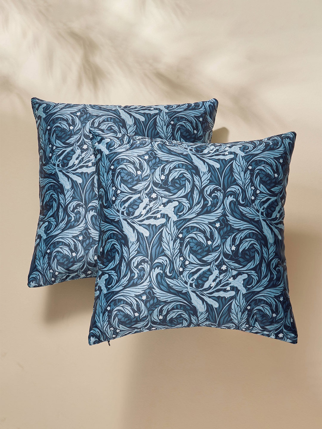 

Home Centre Feslix Artlover Blue & Purple 2 Pieces Floral Square Cushion Covers