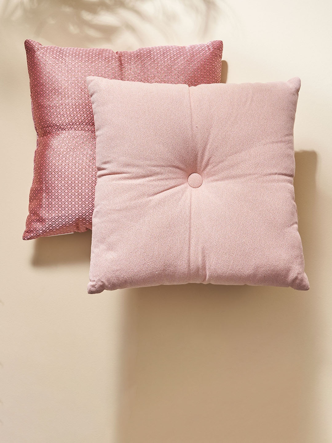 

Home Centre Dazzle Printed 2 Pieces Reversible Filled Cushions, Pink