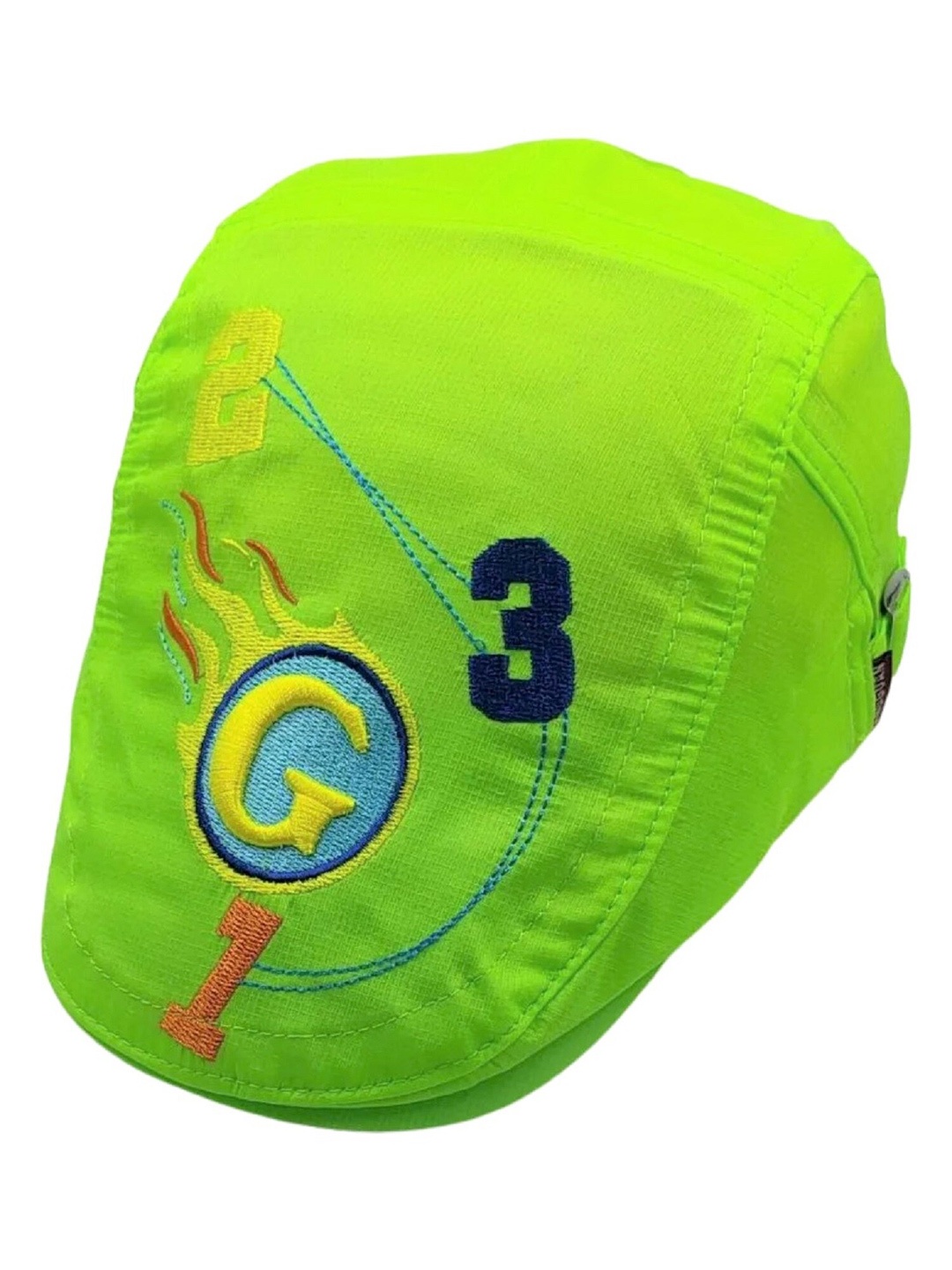 

Zacharias Kids Embroidered Ascot Cap, Green