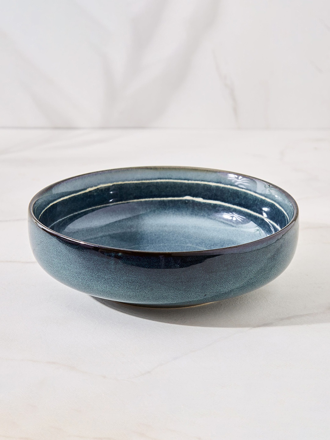 

Home Centre Cerradura Blue Stoneware Serving Bowl - 800ml
