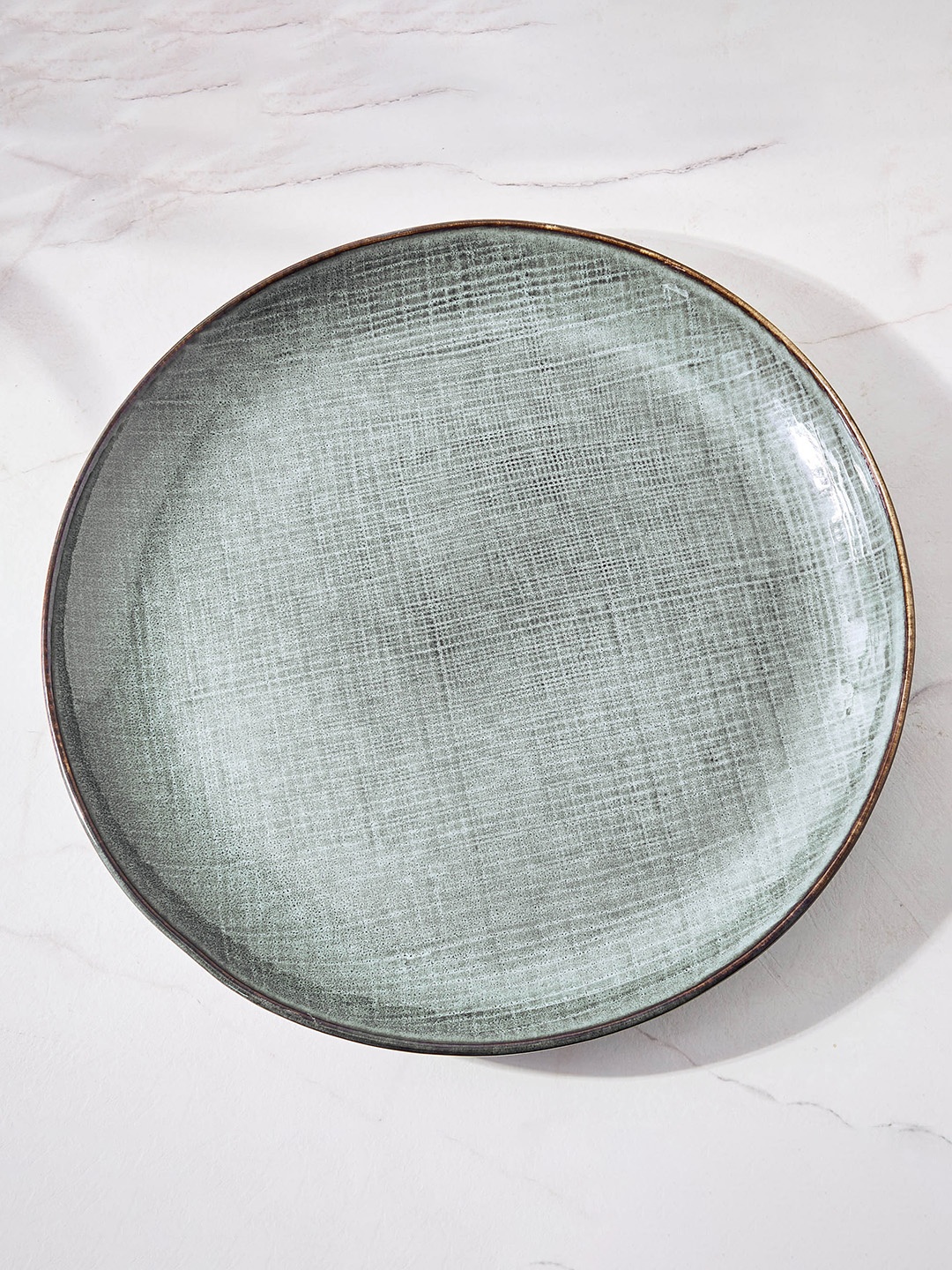 

Home Centre Cerradura Grey Printed Stoneware Dinner Plate