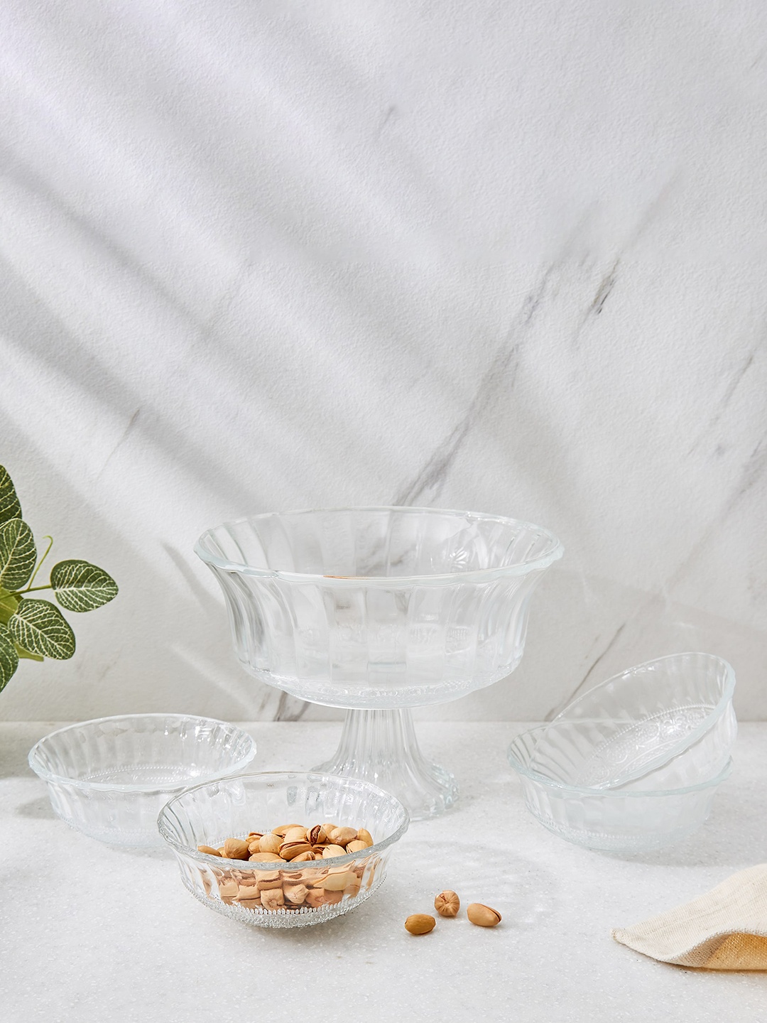 

Home Centre Tuscany Spita Transparent 5 Pieces Glass Serving Bowls