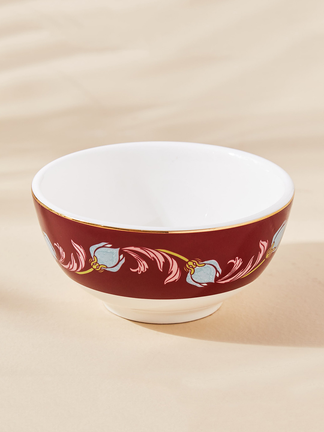 

Home Centre Red Printed Porcelain Bowl