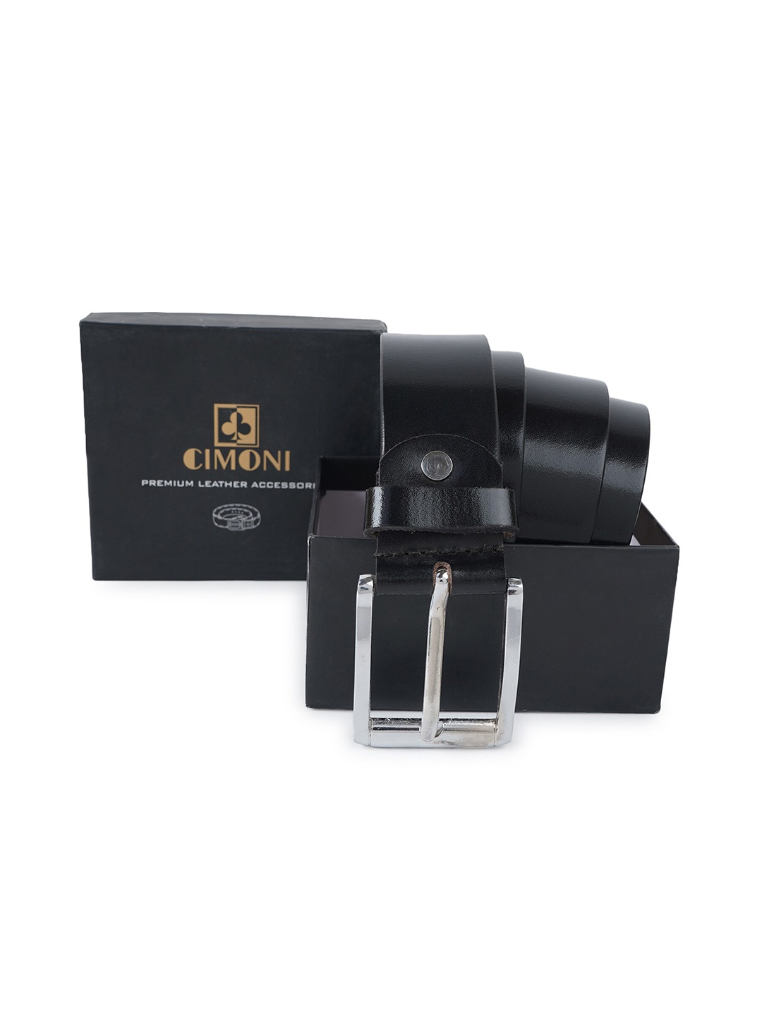 

CIMONI Men Leather Belt, Black