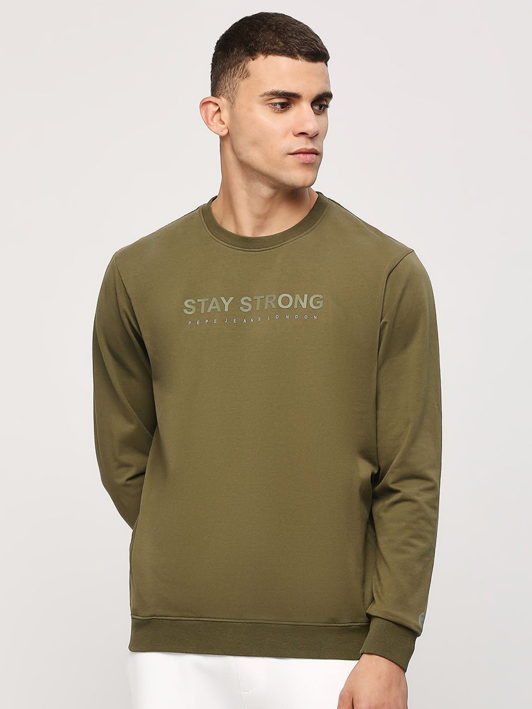 

Pepe Jeans Typography Printed Pullover, Green