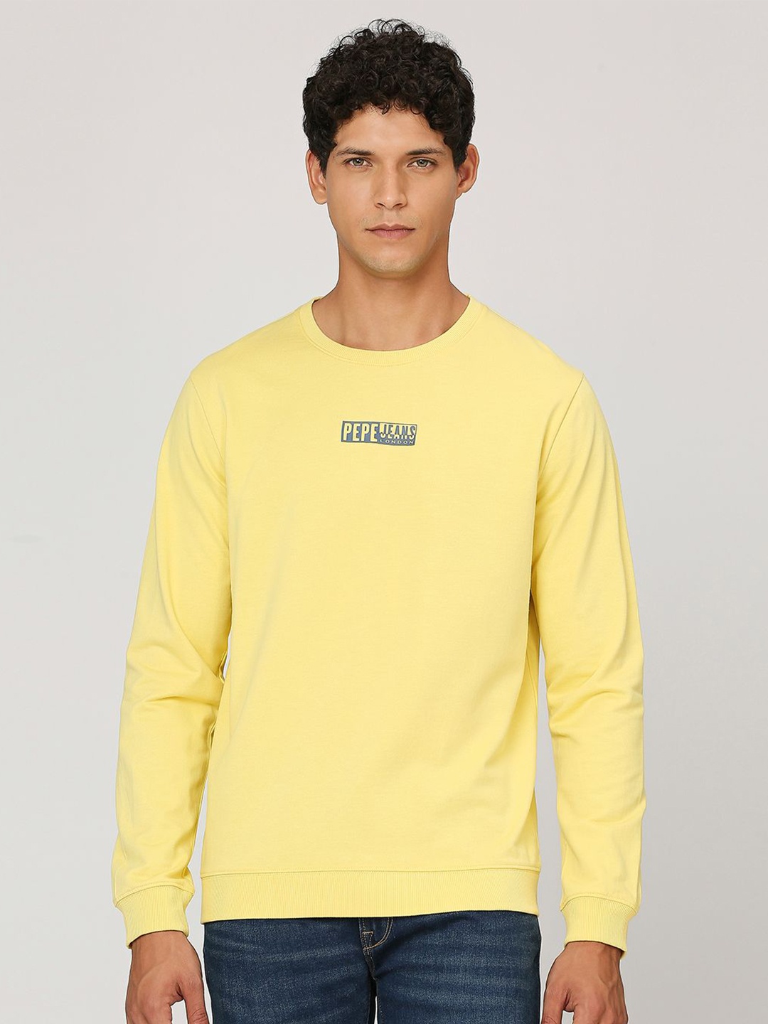 

Pepe Jeans Ribbed Pure Cotton Sweatshirt, Yellow