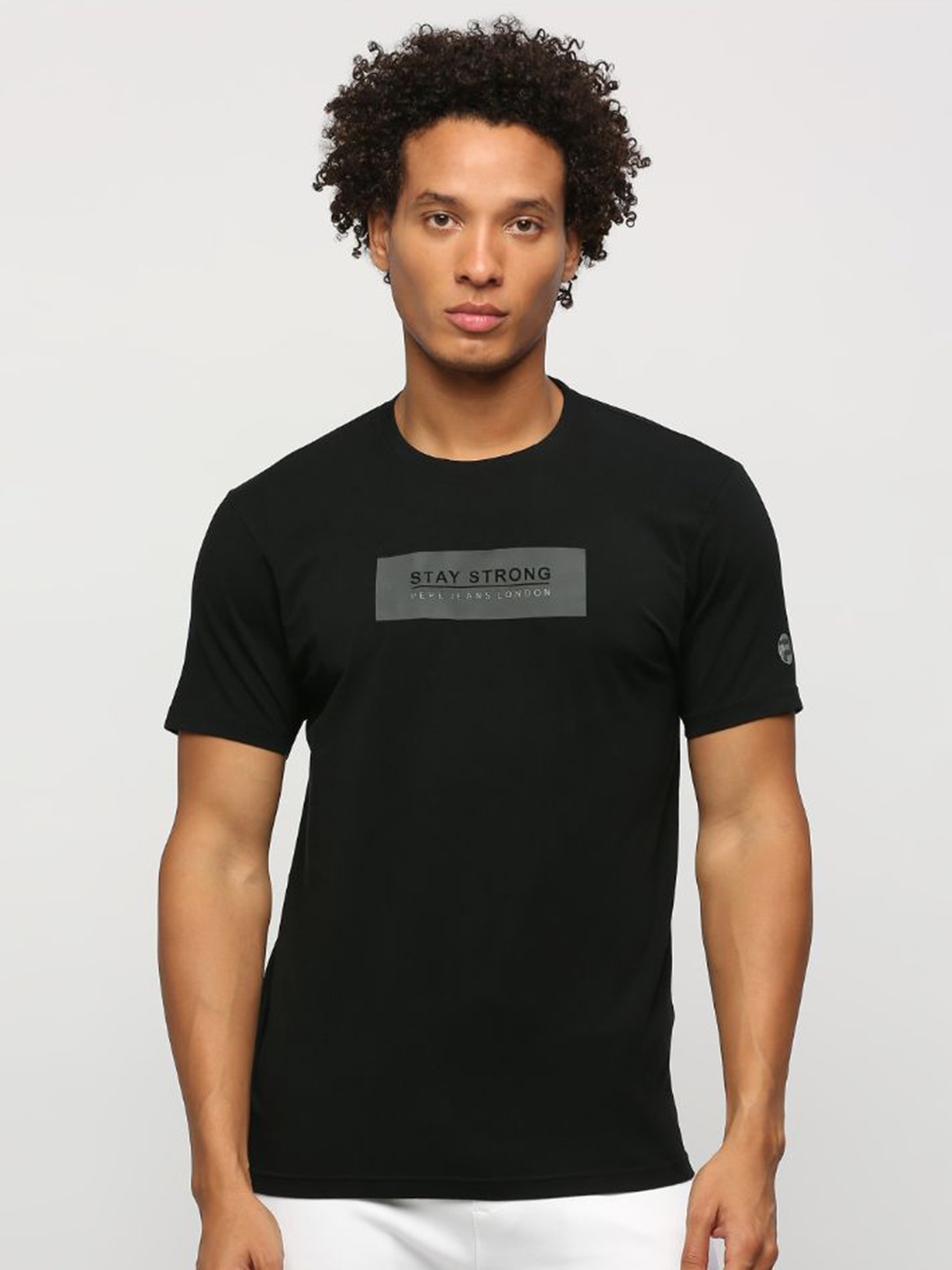 

Pepe Jeans Typography Printed Cotton T-shirt, Black