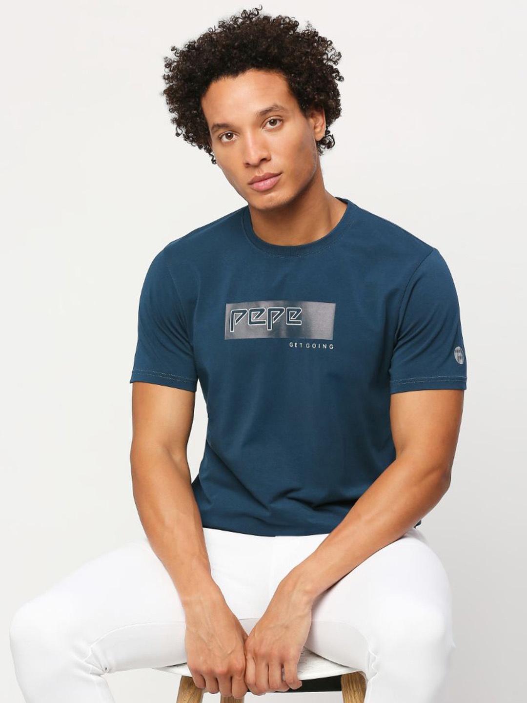 

Pepe Jeans Typography Printed Slim Fit T-shirt, Blue