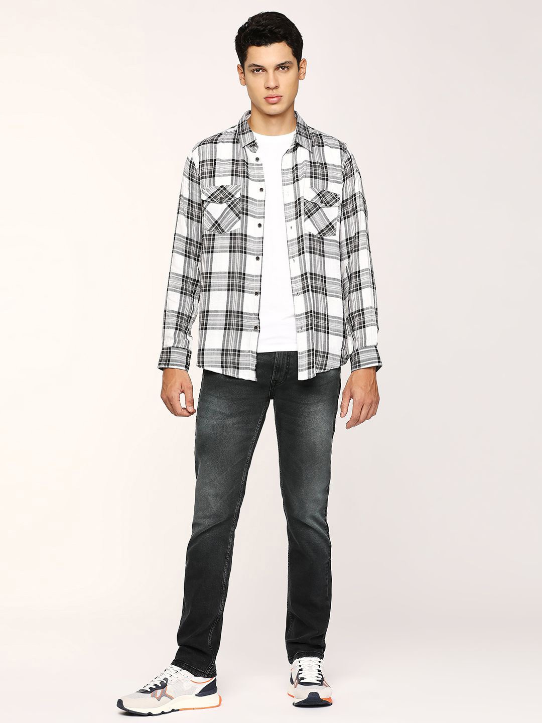 

Pepe Jeans Tartan Checked Casual Shirt, Black