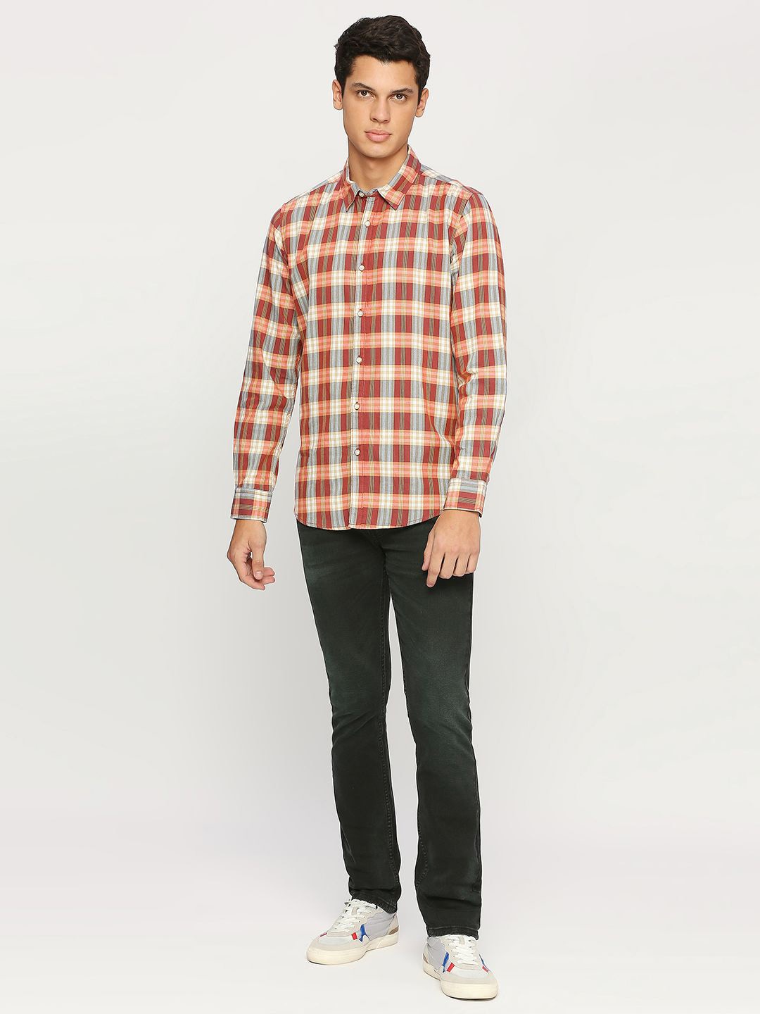 

Pepe Jeans Gingham Checked Pure Cotton Casual Shirt, Red