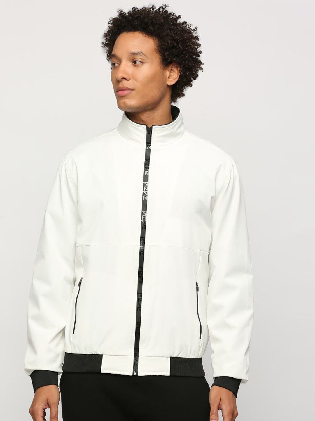 

Pepe Jeans Mock Collar Lightweight Bomber Jacket, White