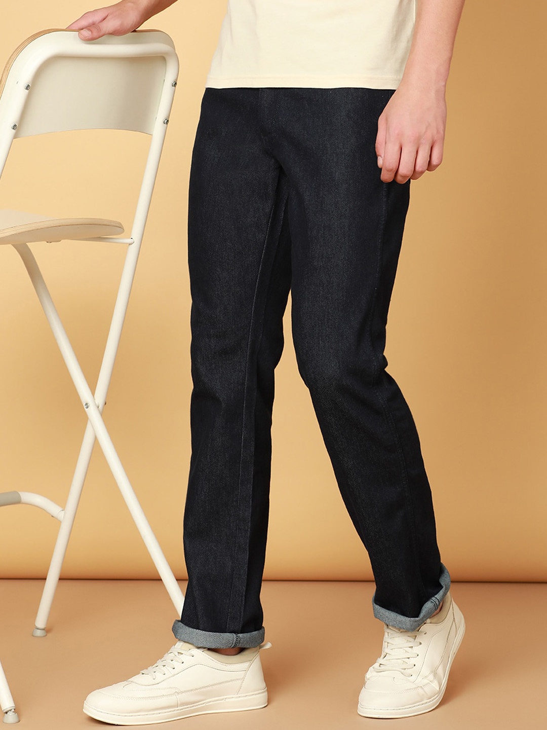 Wrangler Men Millard Low Distress Stretchable Cotton Jeans, Blue
