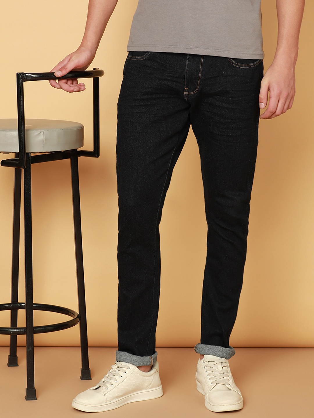 

Wrangler Men Vegas Skinny Fit Low-Rise Stretchable Cotton Jeans, Blue