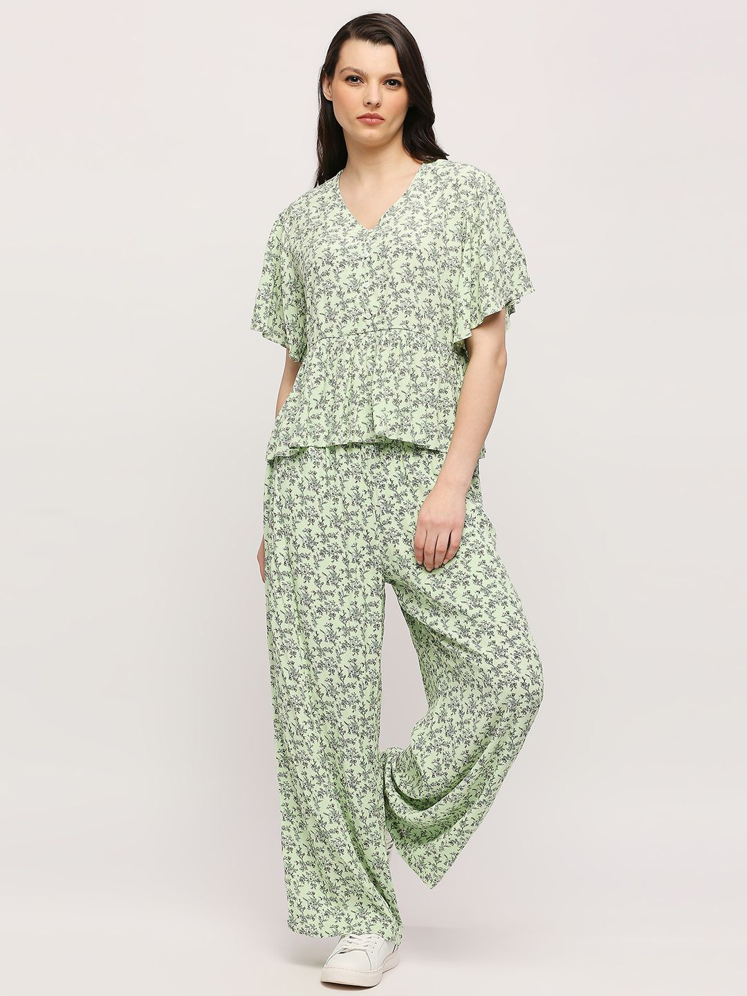 

Pepe Jeans Floral Printed Regular Top, Green