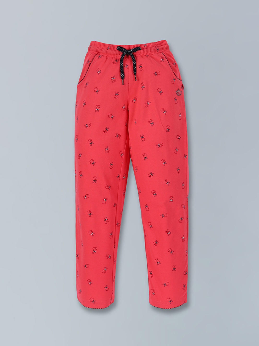 

3PIN Girls Printed Cotton Lounge Pants, Coral