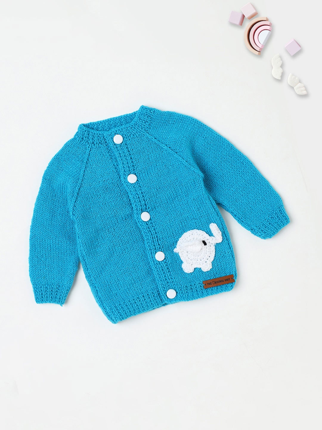 

The Original Knit Infants Kids Kids Self Designed Acrylic Cardigan, Blue