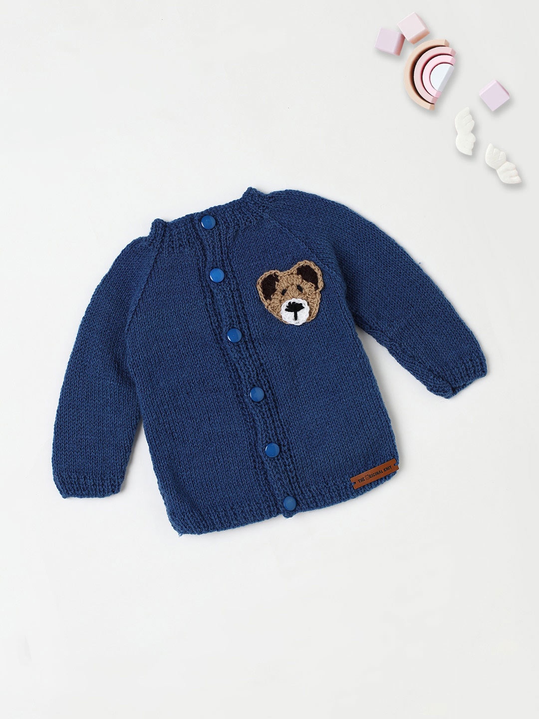 

The Original Knit Infants Kids Acrylic Cardigan, Blue