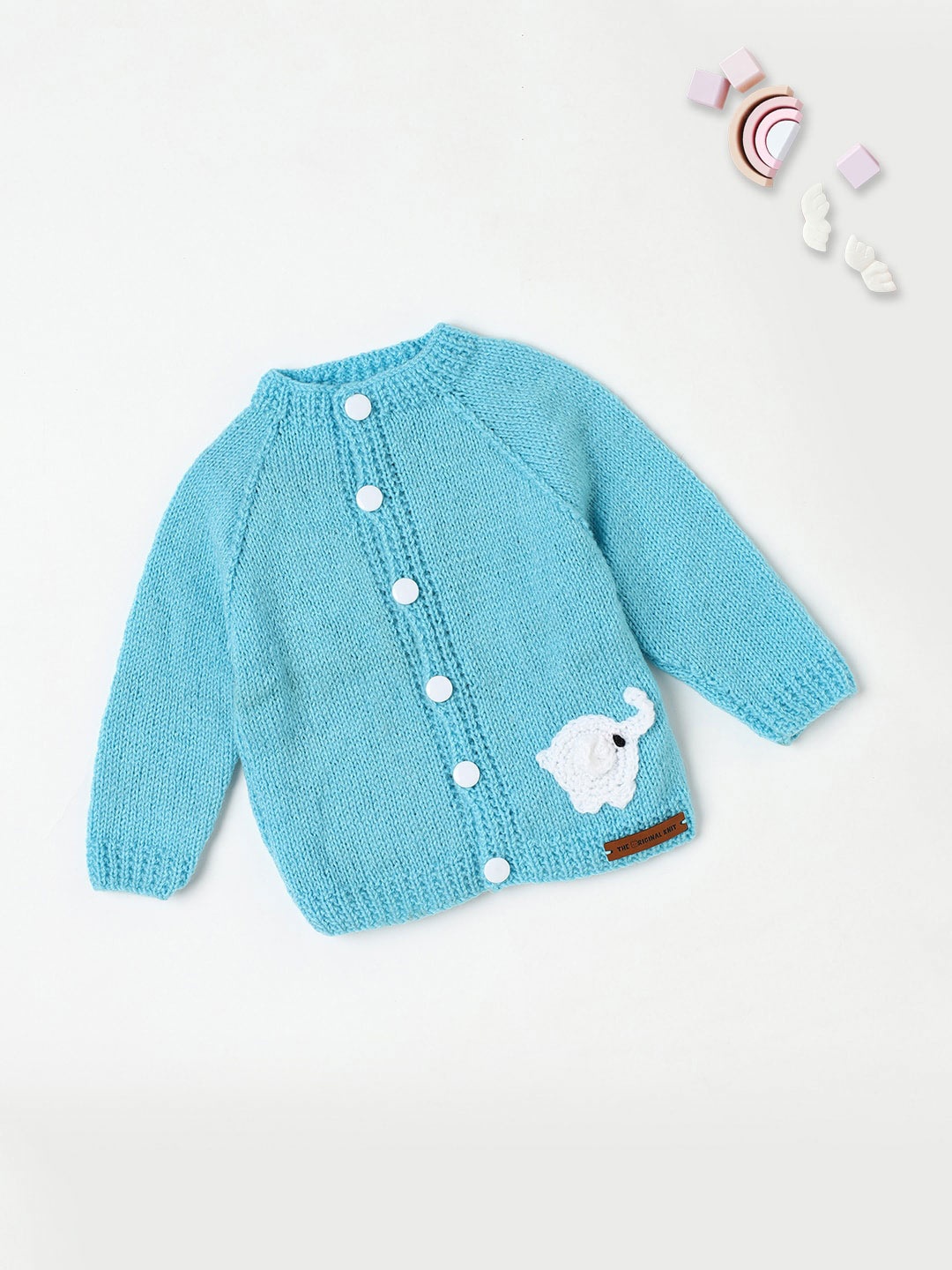 

The Original Knit Infants Kids Acrylic Cardigan, Blue